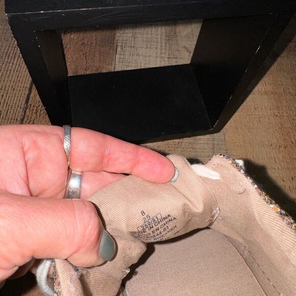 Old Navy Court Sneakers S/480544-01 Womens Size 8 M PINK Glitter/Taupe Canvas - Picture 11 of 11